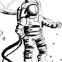 Человек в космосе рисунок