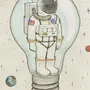 Космонавт В Космосе Рисунок
