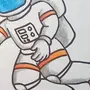 Космонавт рисунок карандашом