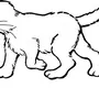 Кот Черно Белый Рисунок