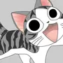 Котик аниме рисунок