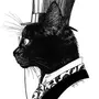 Кот в профиль рисунок