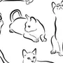 Кот на задних лапах рисунок