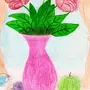Рисунок в детском саду цветы для мамы