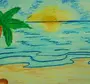 Детский рисунок море
