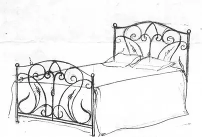 Как нарисовать кровать легко