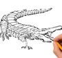 Крокодил карандашом