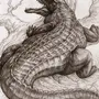 Крокодил карандашом