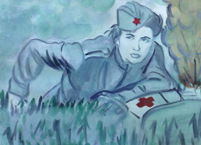 Рисунки героев войны