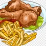 Курица рисунок еда