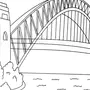 Большеохтинский мост рисунок
