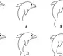 Дельфин простой рисунок
