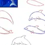 Дельфин Простой Рисунок