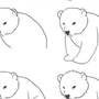 Легкий рисунок медведя