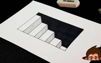 Лестница оптическая иллюзия рисунок