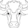 Голова коровы рисунок