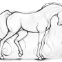 Рисунок лошади карандашом для срисовки