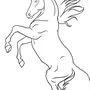 Конь на дыбах рисунок