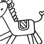 Конь рисунок карандашом для детей