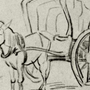 Лошадь с повозкой рисунок