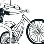 Мальчик на велосипеде рисунок