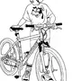 Мальчик На Велосипеде Рисунок