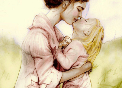 Рисунок мама и дочка
