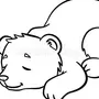 Спящий медведь рисунок