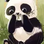Милая панда рисунок