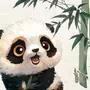 Милая панда рисунок