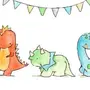 Милые рисунки динозавров