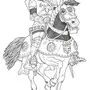 Монгольский воин рисунок