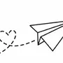 Бумажный самолетик рисунок