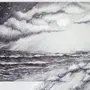 Море рисунок карандашом
