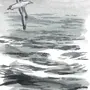 Море рисунок карандашом