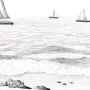 Морской пейзаж рисунок