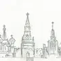 Москва рисунок карандашом