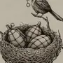 Гнездо С Яйцами Рисунок