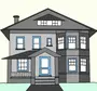 Как нарисовать двухэтажный дом