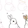 Заяц сидит рисунок