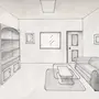 Нарисовать интерьер комнаты