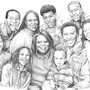 Нарисовать картину семьи карандашом
