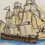 Корабль Рисунок Карандашом
