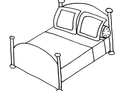 Кровать рисунок для детей