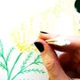 Как нарисовать мимозу ватными палочками