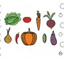Нарисовать овощи и фрукты карандашом