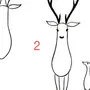 Как легко нарисовать оленя