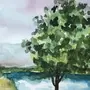 Как нарисовать акварелью пейзаж для начинающих