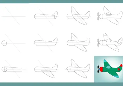 Самолет рисунок для детей 5 лет