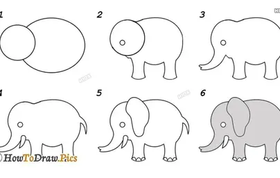 Слон рисунок карандашом